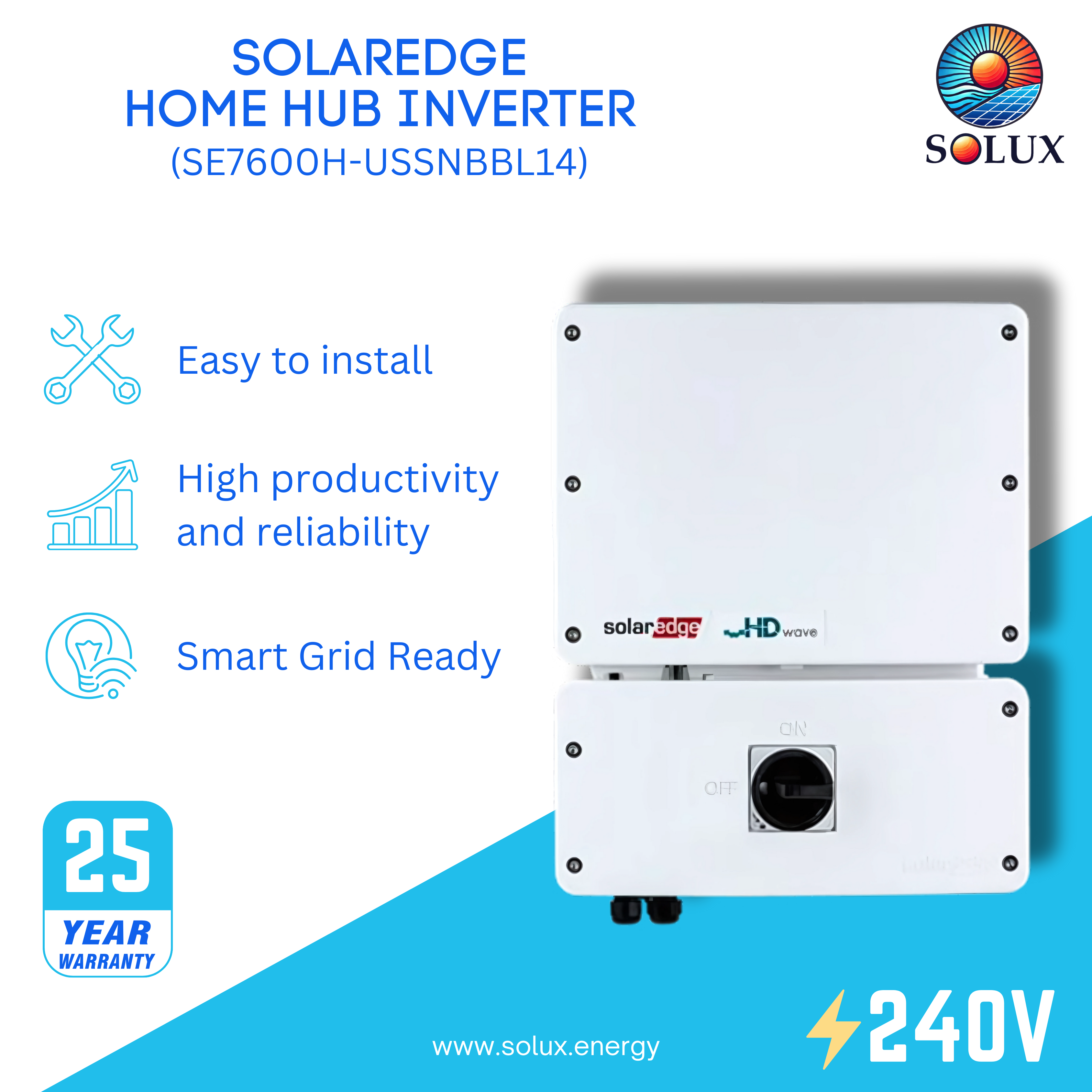 The solaredge home hub 7.6kw is the central control center for your SolarEdge Home ecosystem, managing solar, storage, and smart energy devices.
